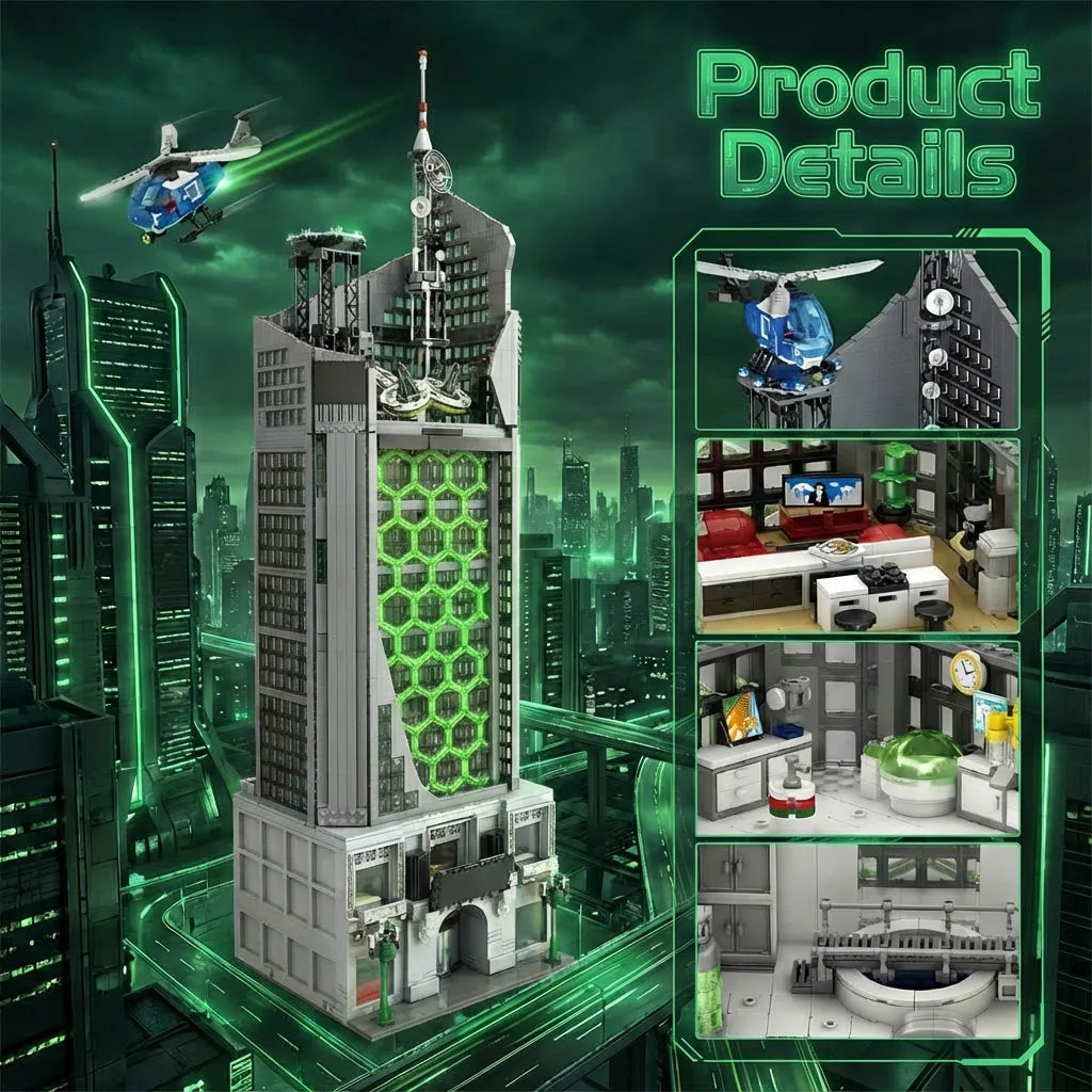 Building Blocks Set | 6375 Pieces | Spider Oscorp Tower | Lego Compatible
