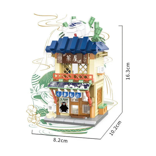 Kumamon Bear City Street View Sakura Flowers House Building Blocks with Lights AliExpress Toyland EU