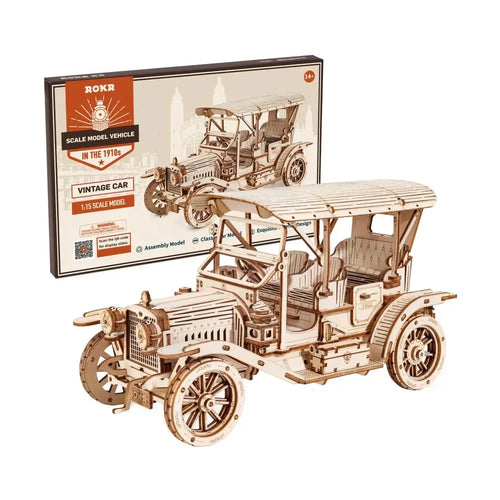 Robotime Rokr 3D Wooden Puzzle MC801 Vintage Car for Kids Adults Easy ToylandEU.com Toyland EU