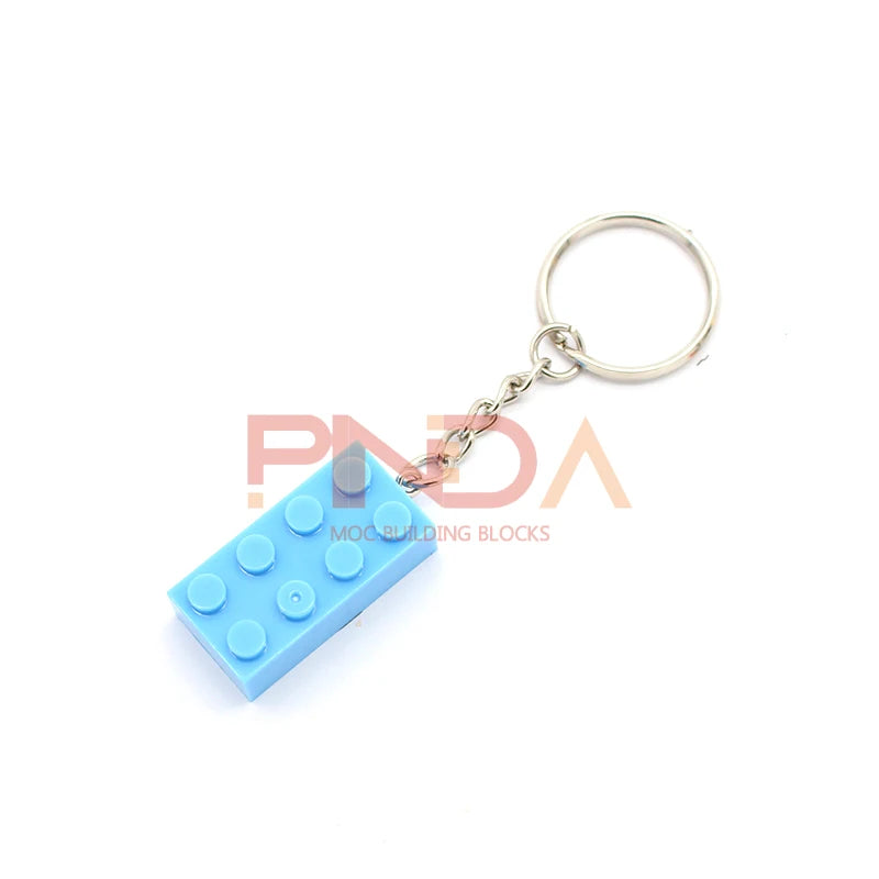 MOC Key Chain Bricks | 10 Pcs Pack | 2X4 Compatible Plates | Kids Craft Set