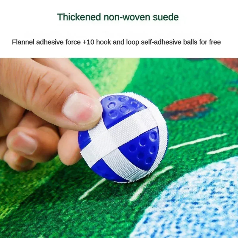 Indoor Mini Golf Mat With Suspended Dartboard Practice Aid - ToylandEU