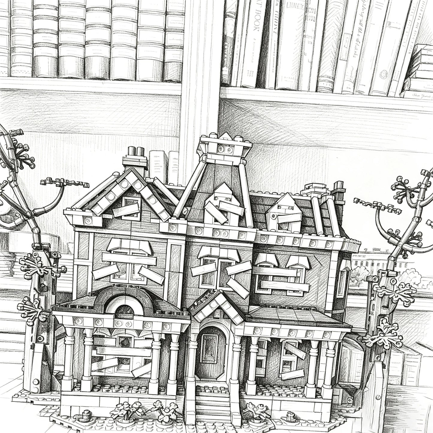Building Blocks Kit | 2593 Pieces | Creel House Inspired Villa