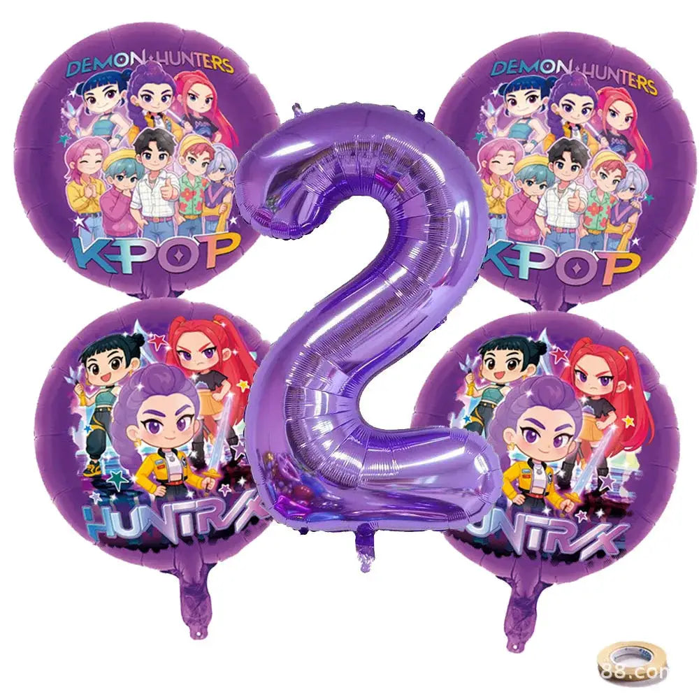 2026 HOT Party Supplies Atmosphere Decoration Purple Laser KPOP Mylar Balloons Party Decoration Foil Balloons - ToylandEU