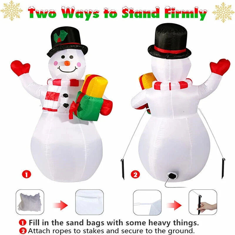 Christmas Inflatable Snowman | 1.5 Meter | Color Led Lights | Outdoor Decor