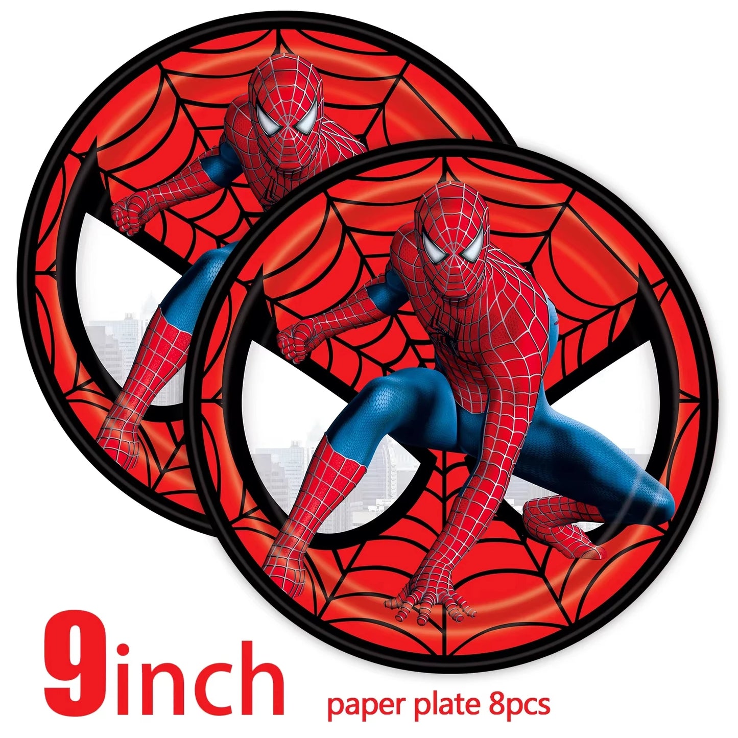 Party Decor Kit | Spidey Theme | Birthday | Plates Cups Tablecloth Banner