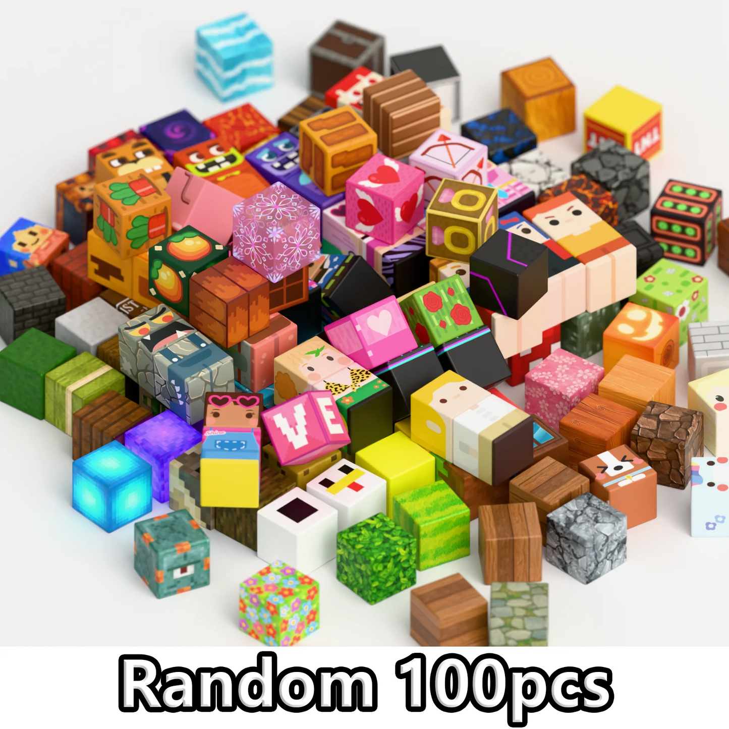 Magnetic Building Blocks | Pink Blossom Castle Theme | 20mm Cubes | Ages 3 Up