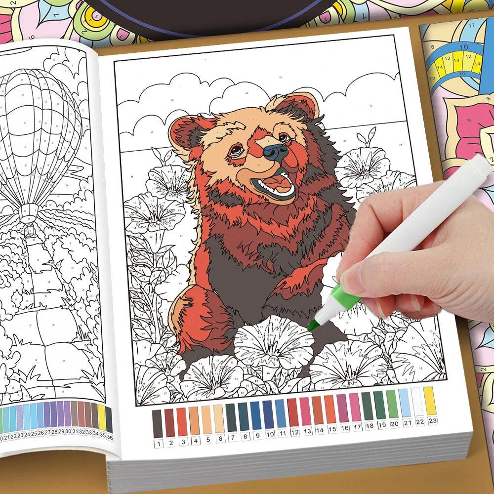 Color By Number Book | 32 Themes | Toylandeu™