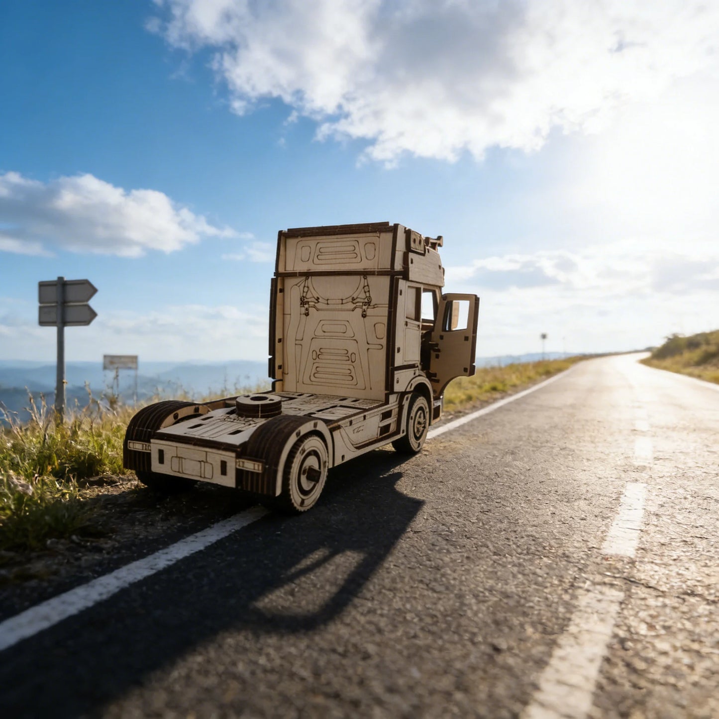 3D Wooden Truck Puzzle Model Kit For Gift And Decor