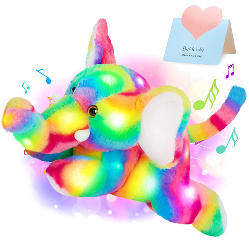 Rainbow Cat Plush Toy with LED Glow and Music ToylandEU.com Toyland EU