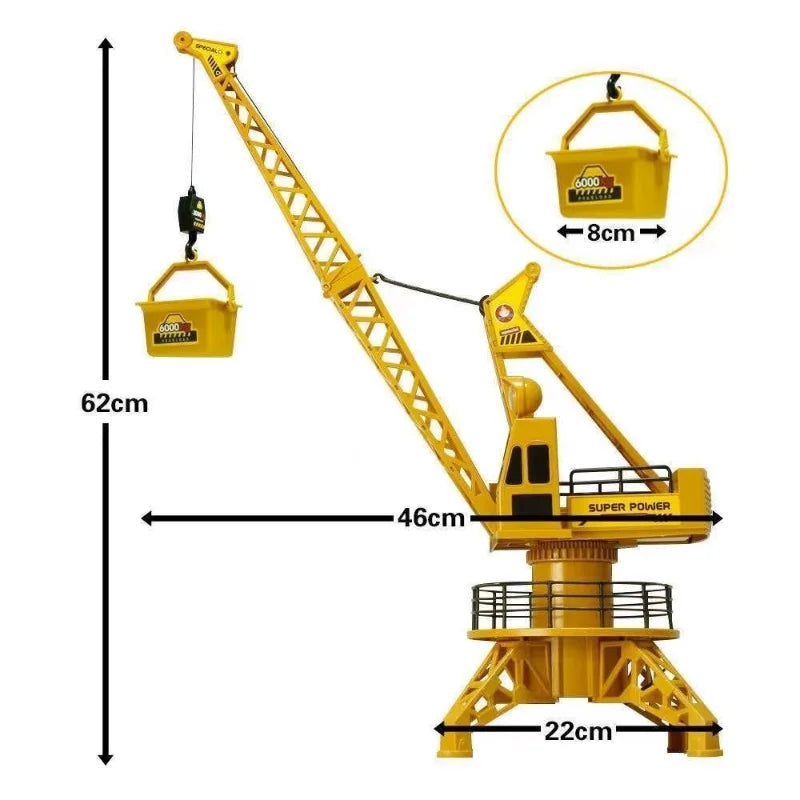 Remote Control Tower Crane Model for Kids Electric Play - ToylandEU