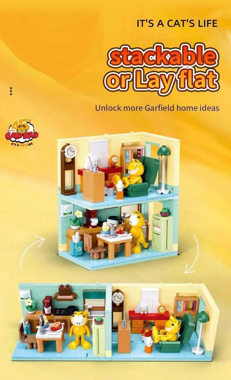 Garfield Car Building Blocks City Magic Cartoon Cat Figures - ToylandEU
