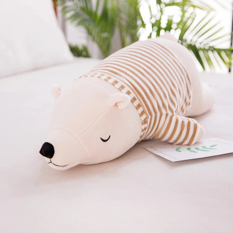 35-95CM Kawaii Dressed Polar Bear Stuffed Animals Big Size Super Soft Toyland EU