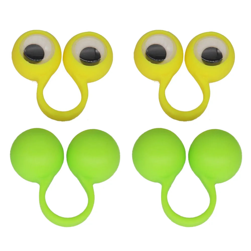 10 Pieces Cute  Large Eye Finger Puppets With Googly Eyes Rings - ToylandEU