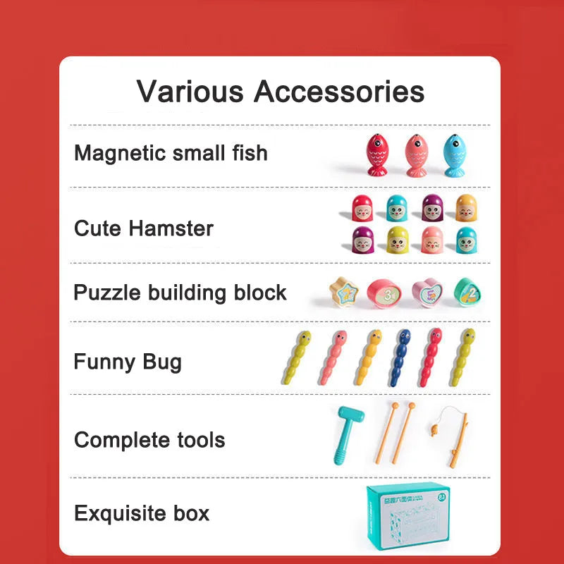 New Baby Montessori Toys Magnetic Fishing Owl Cube Learning - ToylandEU