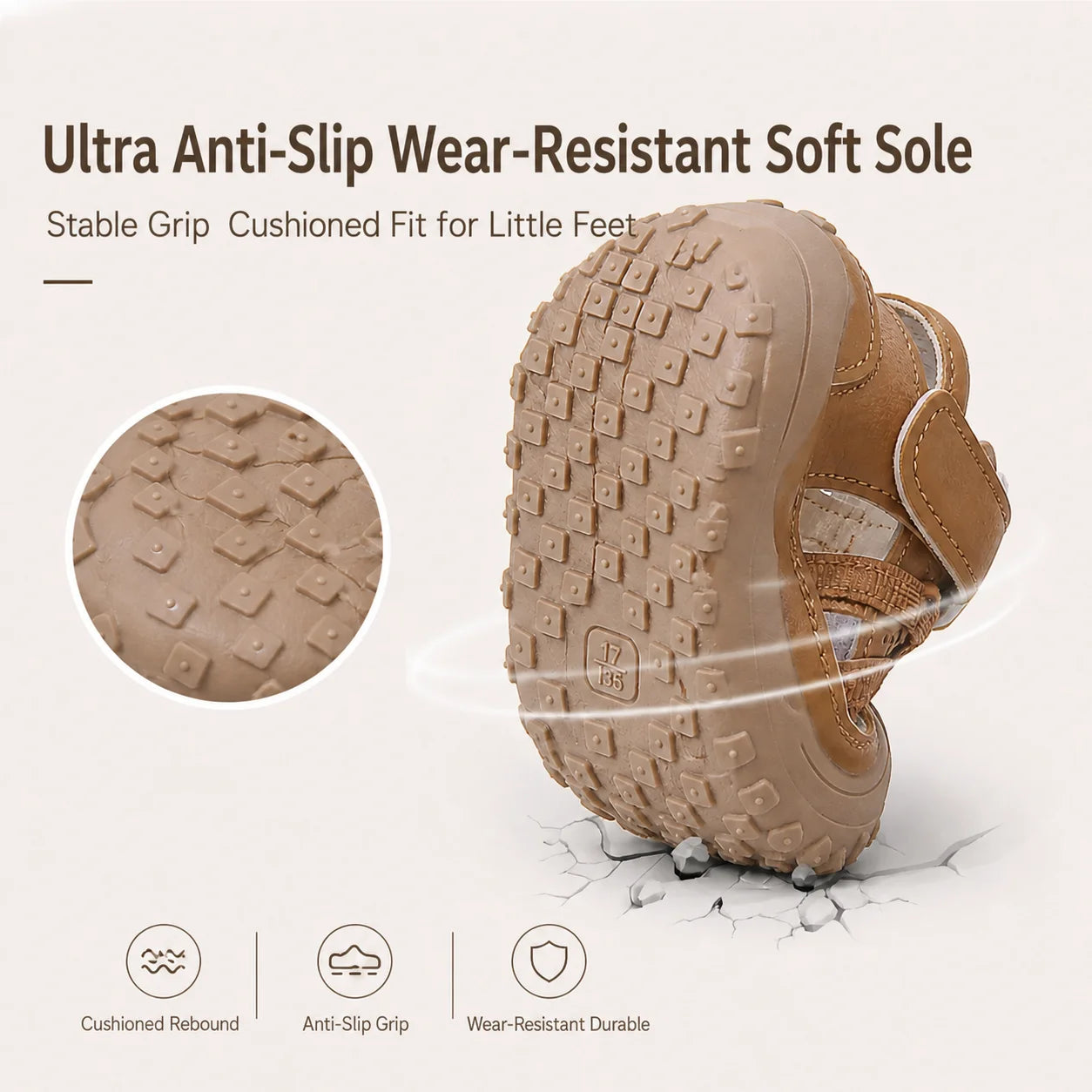 Kids Sandals | PU Leather | Hollow Out Summer | 4-6Y