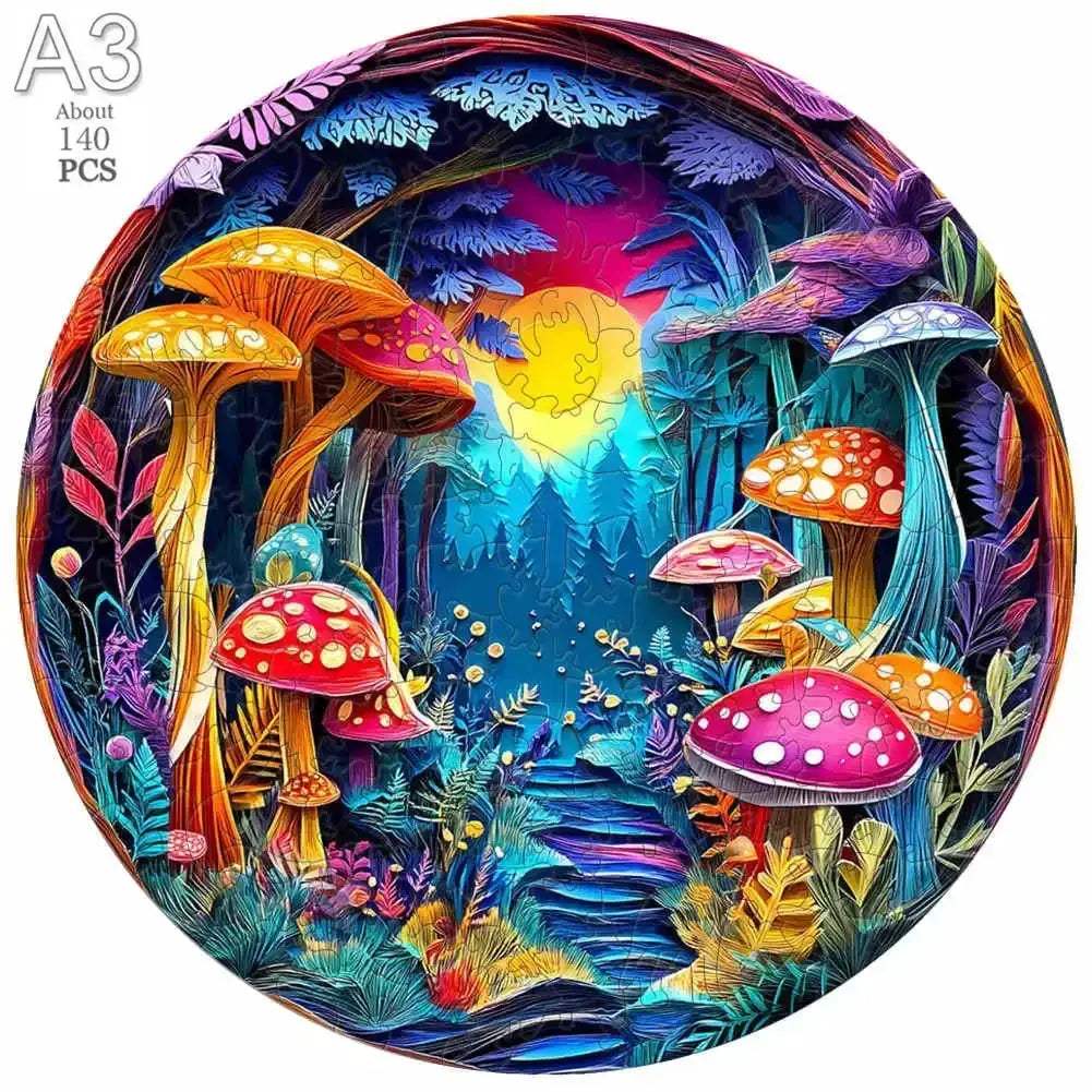 Circular Wooden Animal Jigsaw Puzzle For All Ages 3D - ToylandEU