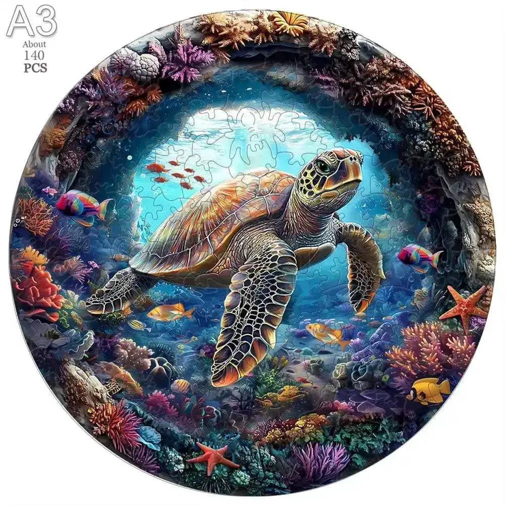 Circular Wooden Animal Jigsaw Puzzle For All Ages 3D - ToylandEU
