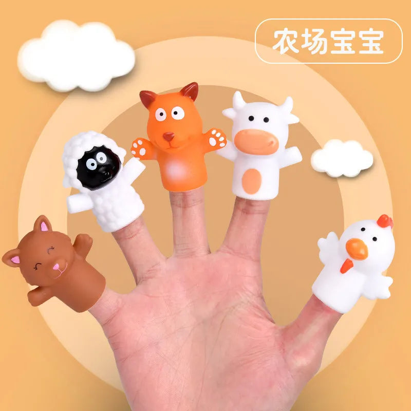 Mini Animal Finger Puppet Set for Babies: Educational Plastic Toy with  Design" can be simplified to "Mini Animal Finger Puppet Set for Babies: Educational Plastic Toy - ToylandEU