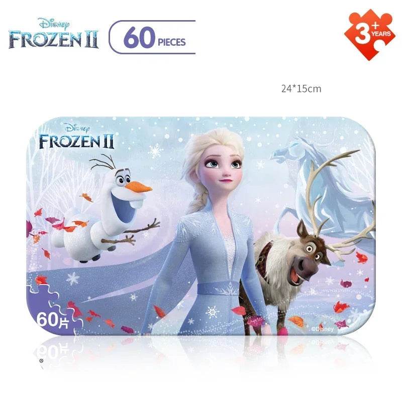 Disney Princess Frozen Spider-Man 60-Piece Wooden Puzzle Toy - ToylandEU