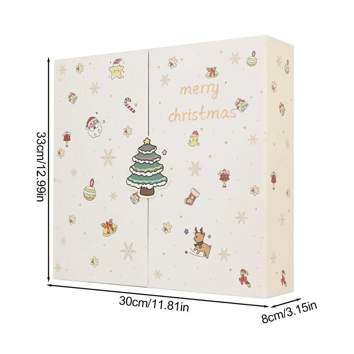 Advent Calendar | 24 Day Empty Fillable Box | Non Woven Fabric Case | Candy And Small Toy Countdown