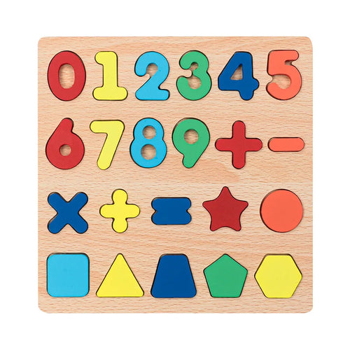 3D Wooden Toys Number Letter Shape Cognition Early Education Toys ToylandEU.com Toyland EU