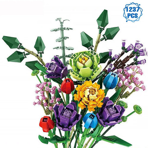 Aoger 10286 Fomantic Flower Bouquet Rose Orchid Building Block Bricks ToylandEU.com Toyland EU