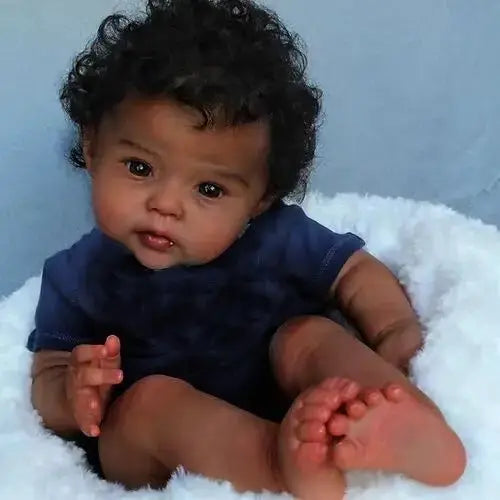 20 Inch Reborn Doll Black Raven Lifelike Soft Touch - ToylandEU