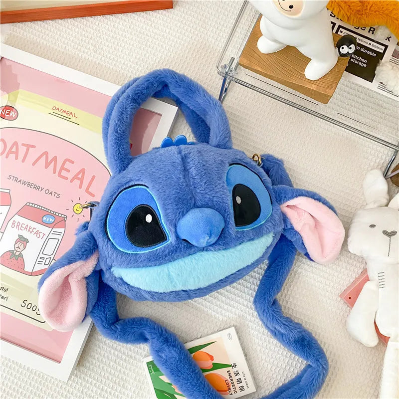 Kawaii Disney Stitch Plush Doll Shoulder Bag - Cute Stuffed Toy Handbag Gift