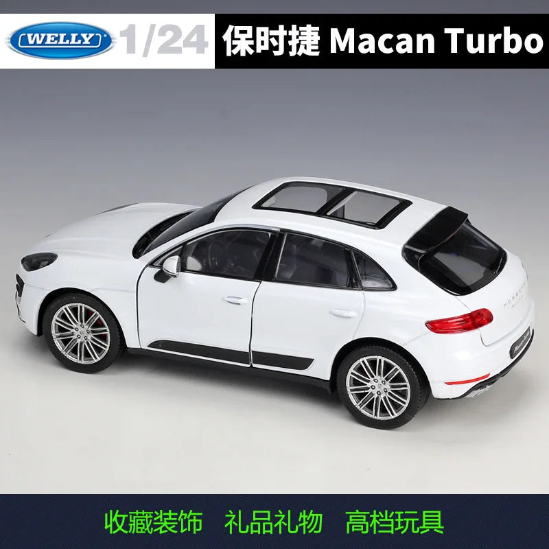 Diecast Car Model | 1:24 Porsche Macan Turbo | Alloy Diecast | Welly