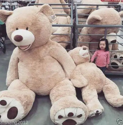 200cm Huge Light Brown Teddy Bear Big Plush Toy Valentine's Day Gift - ToylandEU