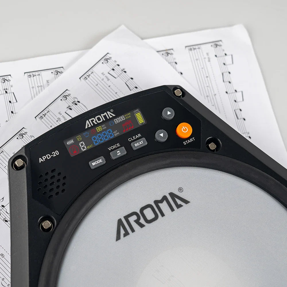 Aroma 8 Inch Electronic Drum Pad With Metronome Rechargeable