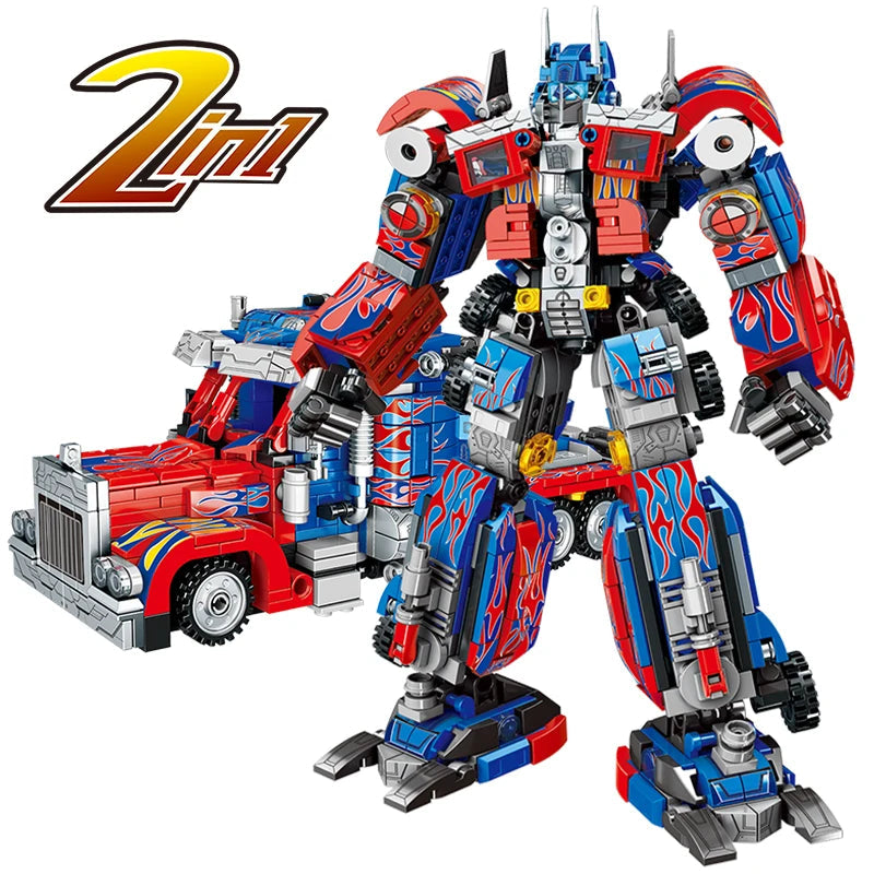 Optimus Prime and Bumblebee Model Building Brick Set for Kids - ToylandEU