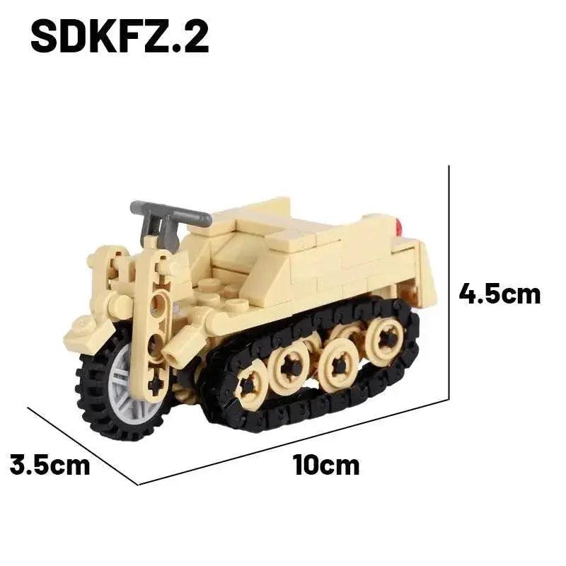 MOC Military Main Battle Tank Building Blocks WW2 Vehicle Gift Building Bricks MOC - ToylandEU