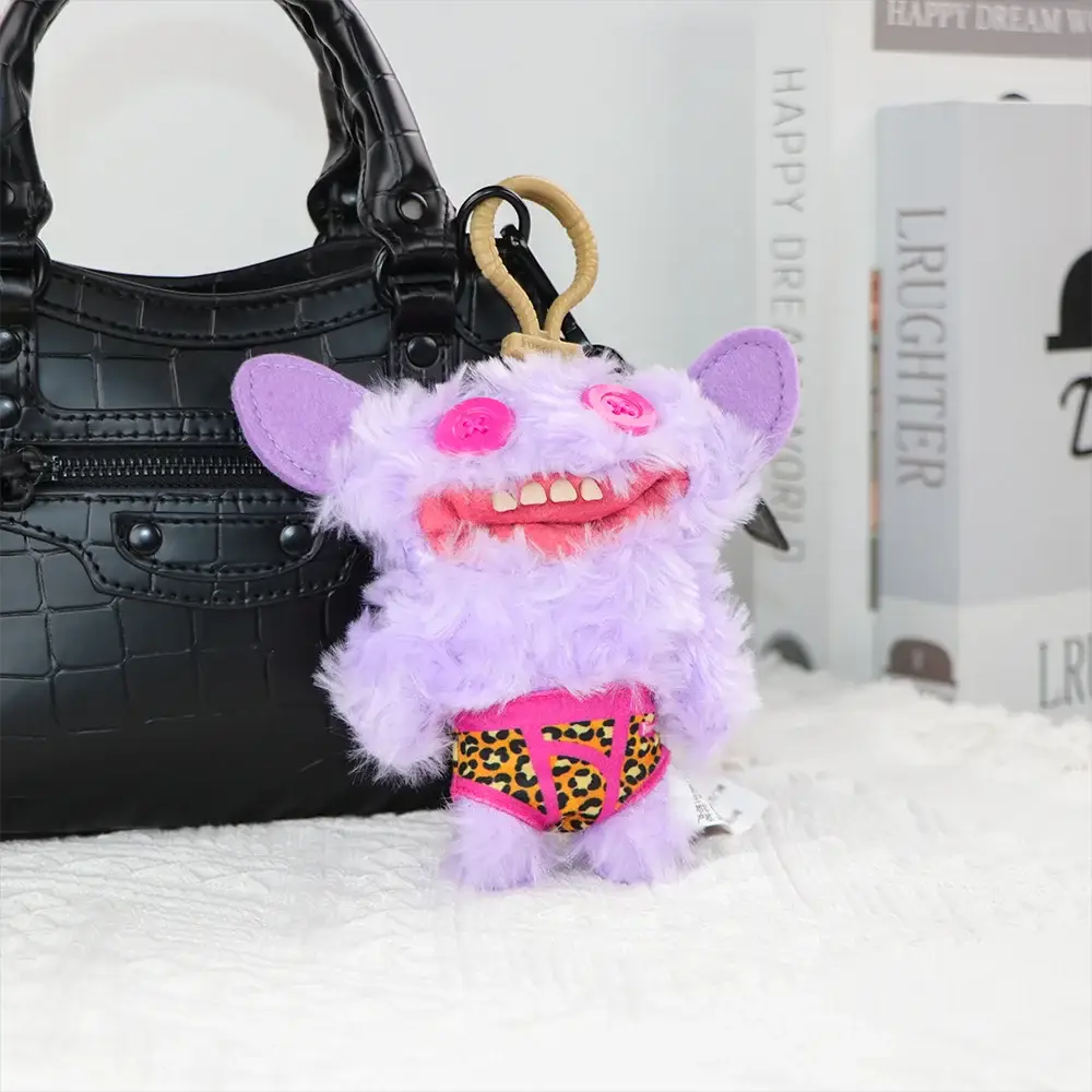 Fuggler Ugly Monster Original Keychain Pendant Doll Funny Teeth Monster Count Underoo McGoo Pink Rabid Rabbit 12-14cm Toy Gift - ToylandEU