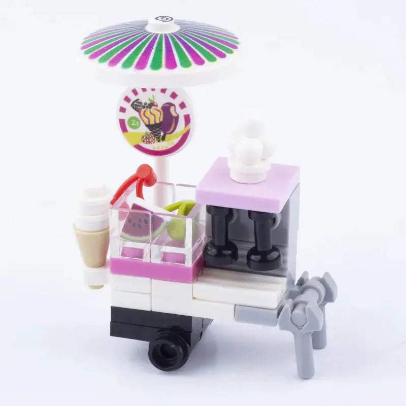 MOC City Series Scene Building Blocks Flower Shop Garden white poplar Men's restroom DIY Kids Toys Park Bench Street Lamp Toys - ToylandEU