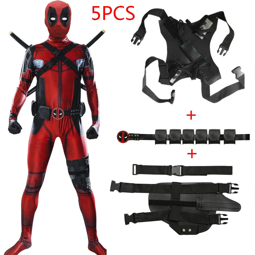 Deadpool Cosplay Costume with Mask - Official Marvel Halloween Costume for All Ages