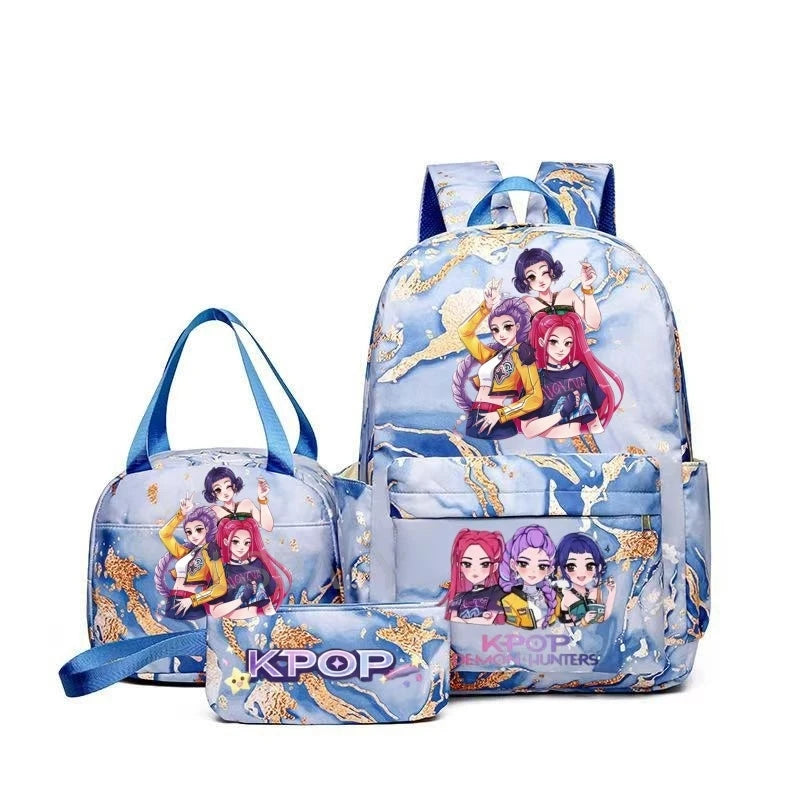 Pink Demon Hunter Backpack For Teens With Durable School Bag
