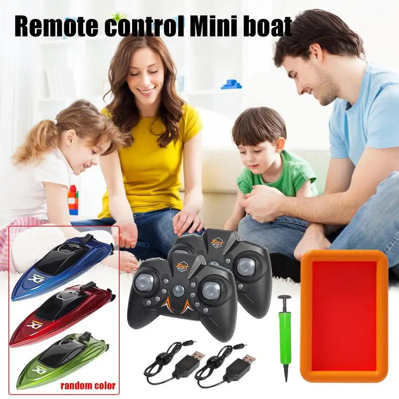 Mini Remote Control Ship High Speed Ship With LED Light Palm Boat 3 - ToylandEU