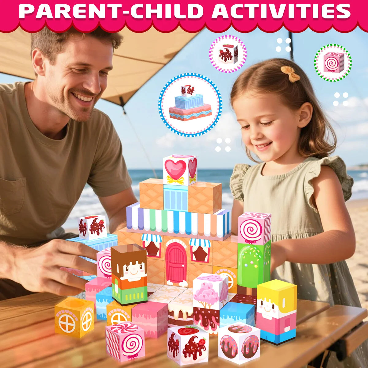 Magnetic Building Blocks | Plastic | Ages 4-6 | Assorted Colors