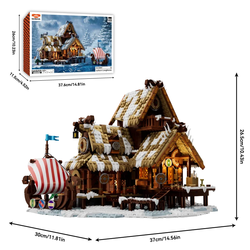 Building Blocks Set | 1694 Pieces | Lego Compatible ABS Plastic | Viking Cabin