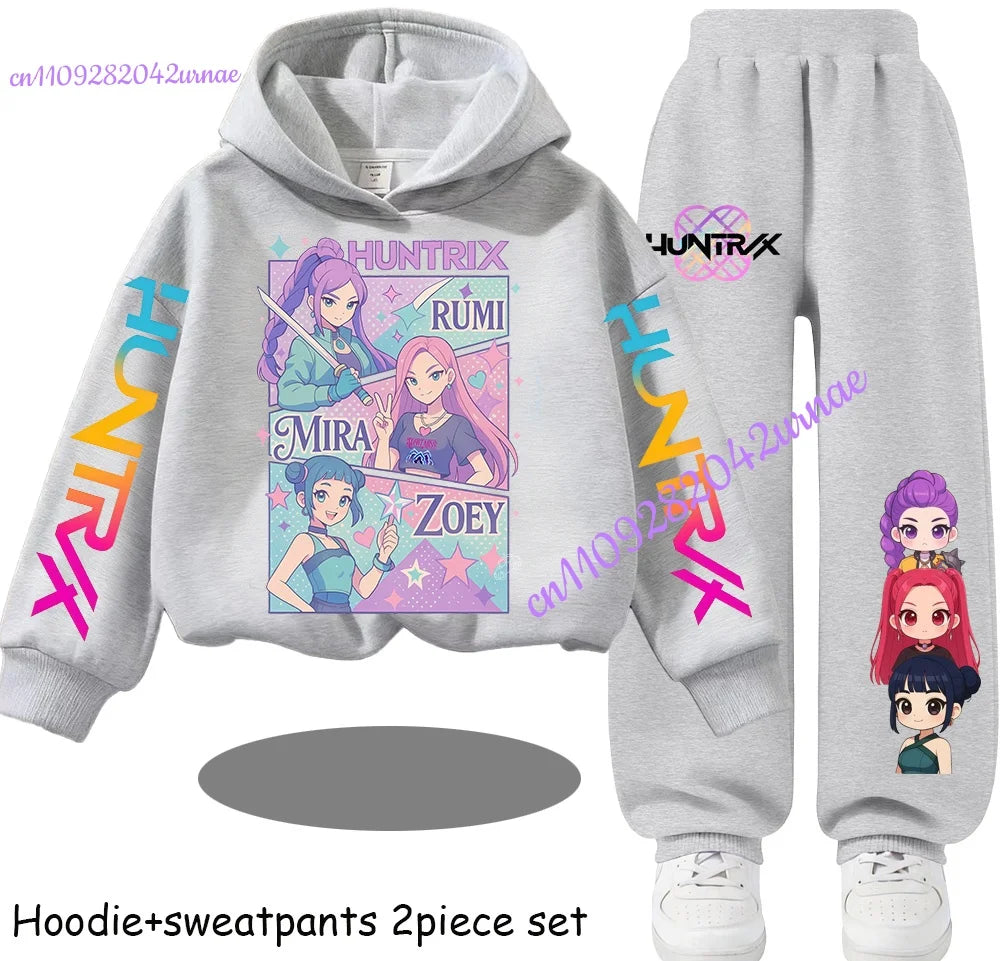 Kids Hoodie Set | Smooth Polyester Blend | Easy Care Casual Wear | Youth 7-13
