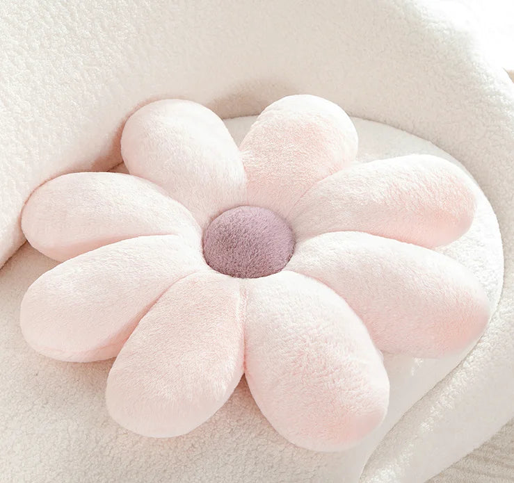 Daisy Plush Pillow | 60/80cm Size | Soft Fluffy Flower Plush | Home Cushion