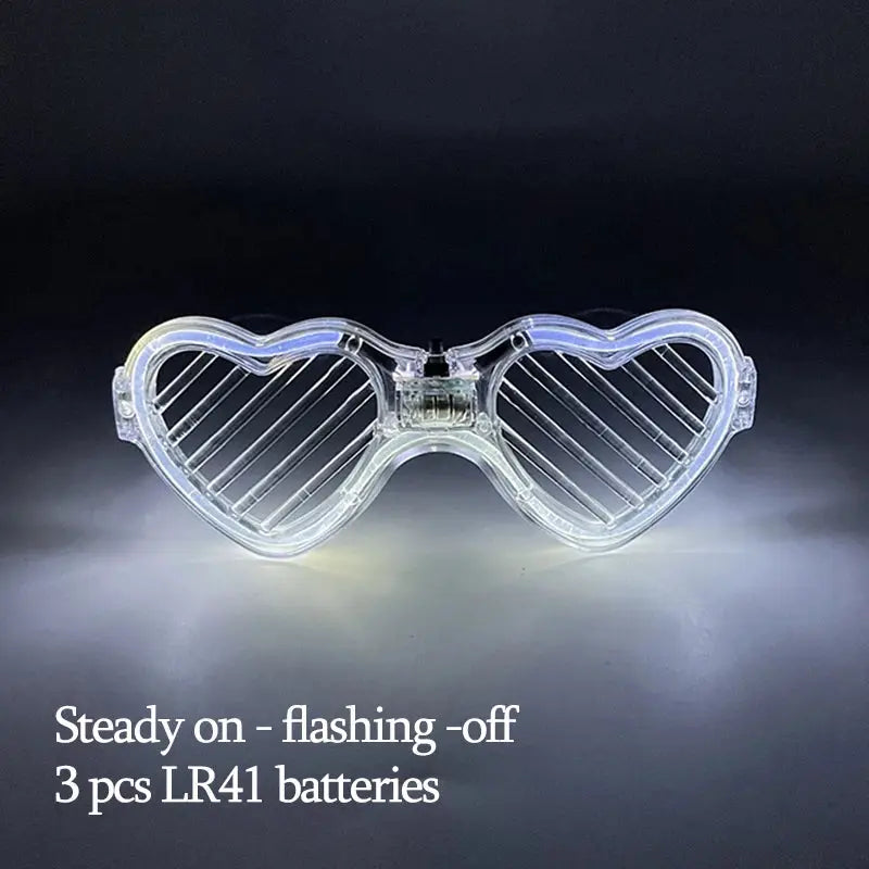 New Acrylic Luminous Glowing Cyberpunk Glasses LED Light Up Halloween Party Glasses Bar Club Props Neon Glasses Supplies - ToylandEU