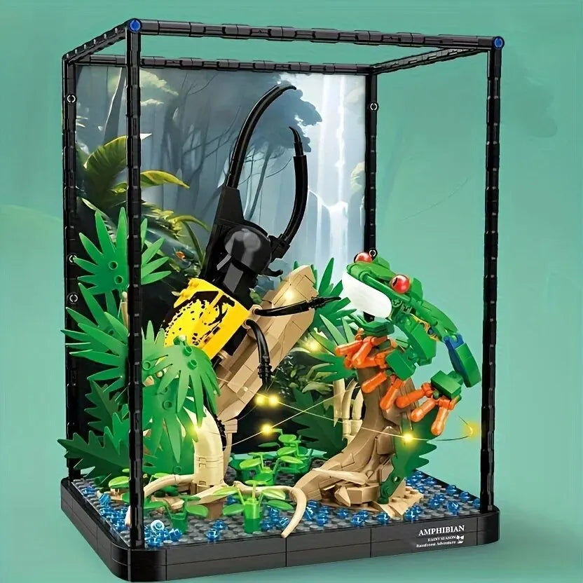 Tropical Rainforest Animals Building Set with Ideas Theme - ToylandEU