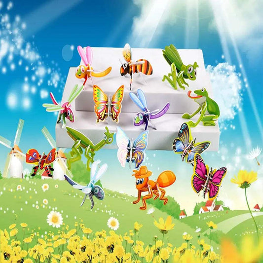30/50 Pieces Paper 3D Insect Puzzles for Kids Birthday Party Bulk DIY Educational Toys Carnival Party Supplies Pinata Gift Fille - ToylandEU