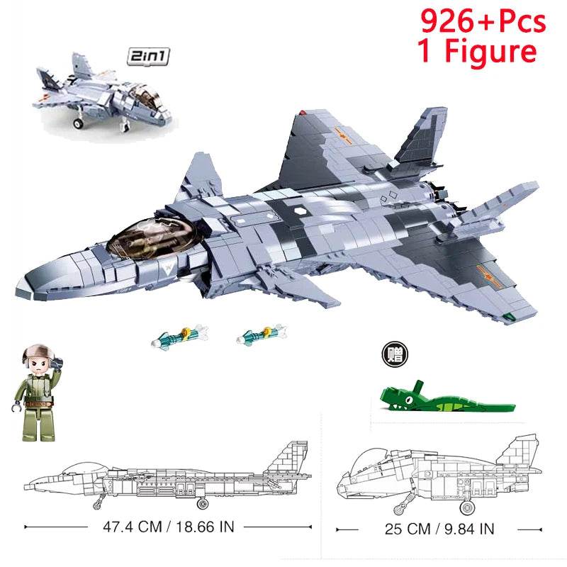 Military F/A-18E Super BumbleBee Fighter Plane Building Blocks - ToylandEU