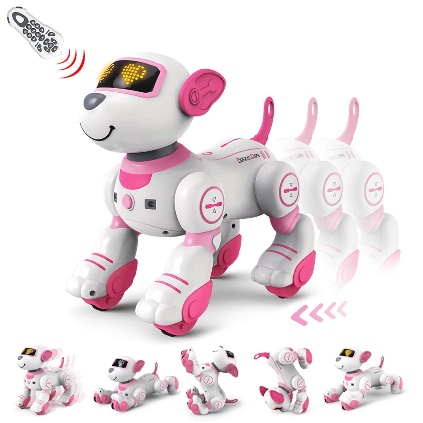 Interactive Smart Robot Dog with Remote Control & Stunt Features