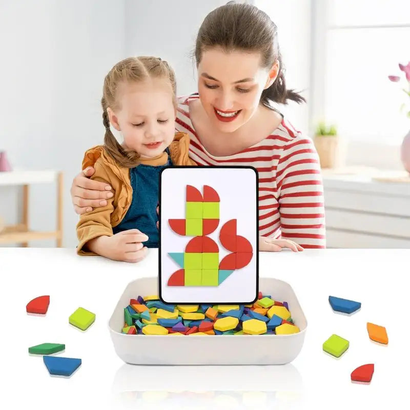 Magnetic Wooden Travel Tangram Puzzle - Fun & Educational Game for All Ages