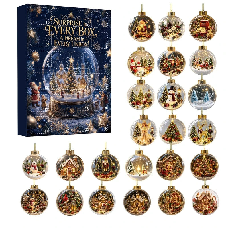 Advent Calendar | 2026 Hanging Keychain Ornaments | 2D Acrylic Christmas Countdown | Collectible Gift