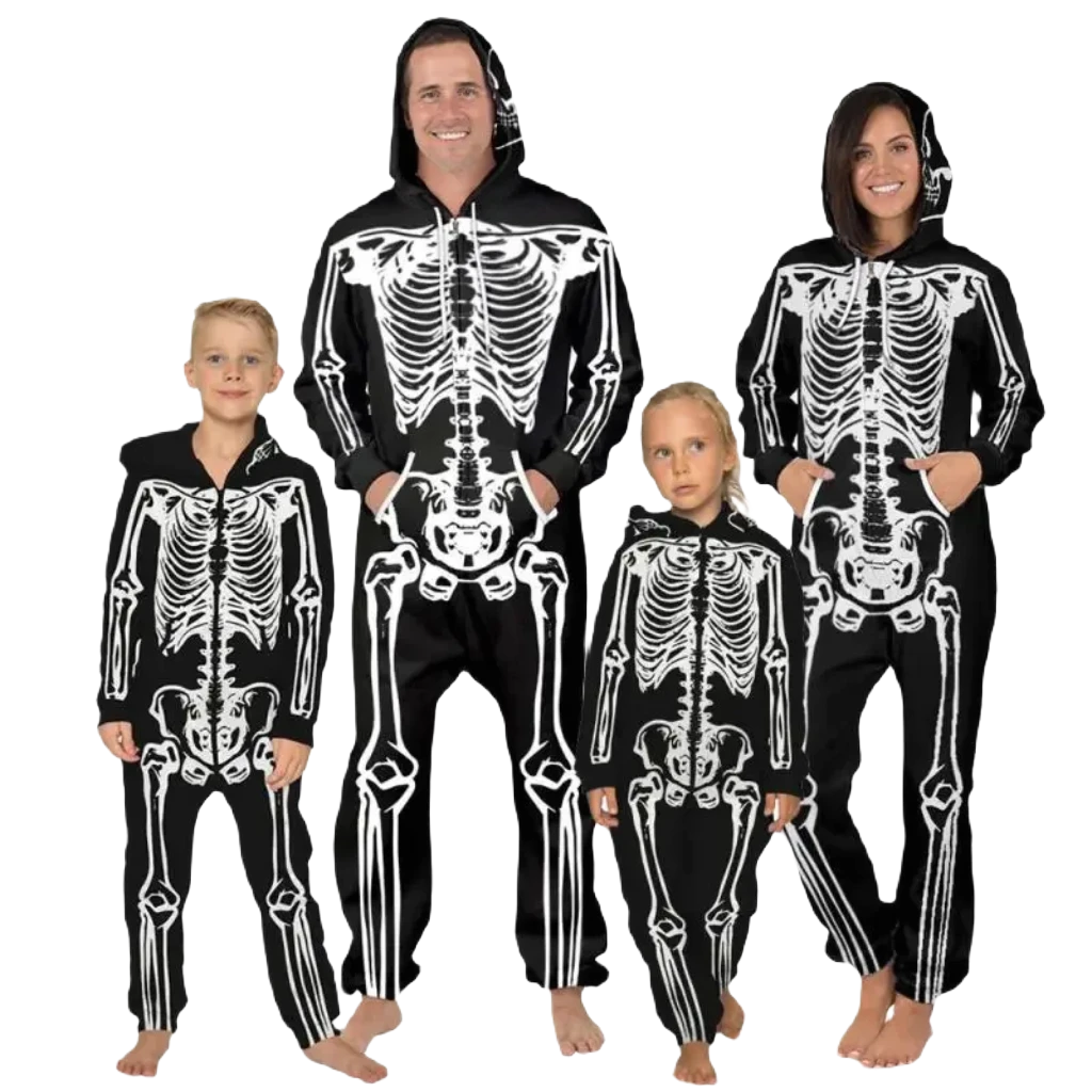 Playful Skeleton Spandex Romper for Kids - Perfect Halloween Costume!